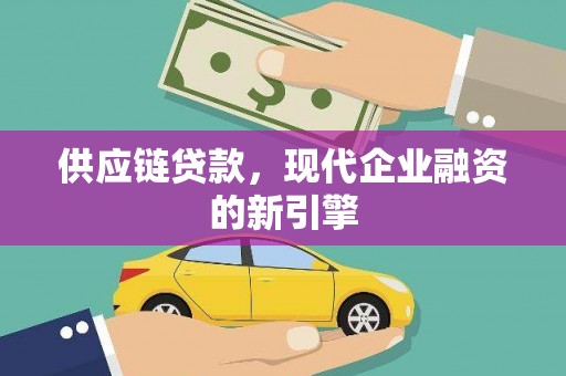 蒙阴供应链贷款，现代企业融资的新引擎