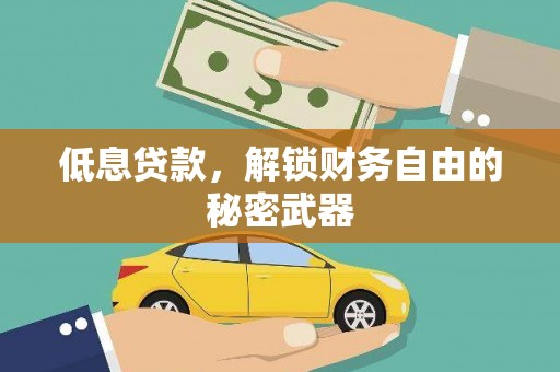 蒙阴低息贷款，解锁财务自由的秘密武器
