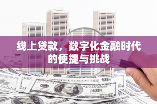 蒙阴线上贷款，数字化金融时代的便捷与挑战