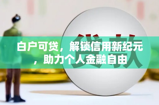 蒙阴白户可贷，解锁信用新纪元，助力个人金融自由