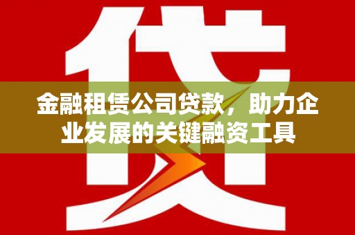 蒙阴金融租赁公司贷款，助力企业发展的关键融资工具