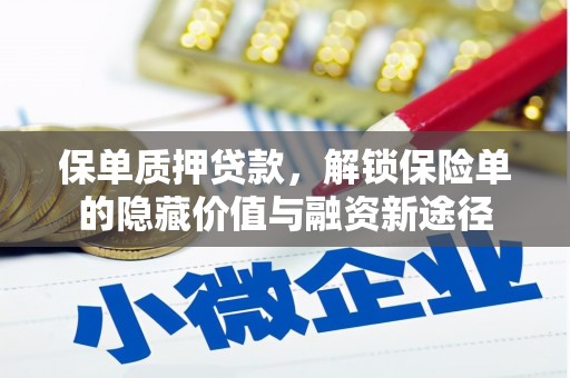 蒙阴保单质押贷款，解锁保险单的隐藏价值与融资新途径