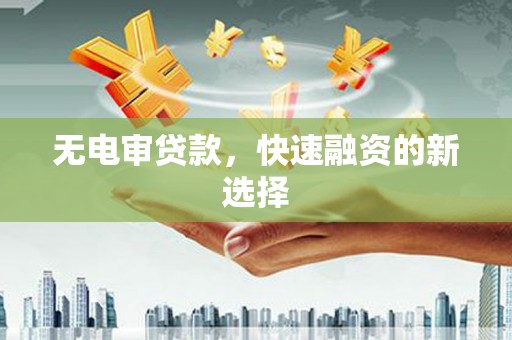 蒙阴无电审贷款，快速融资的新选择