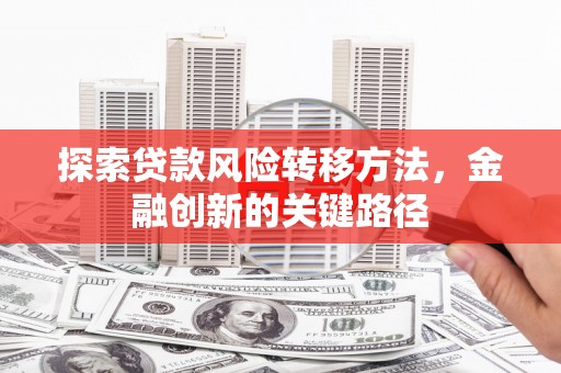 蒙阴探索贷款风险转移方法，金融创新的关键路径