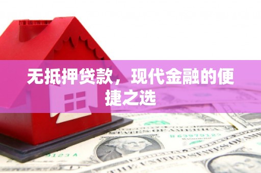 蒙阴无抵押贷款，现代金融的便捷之选