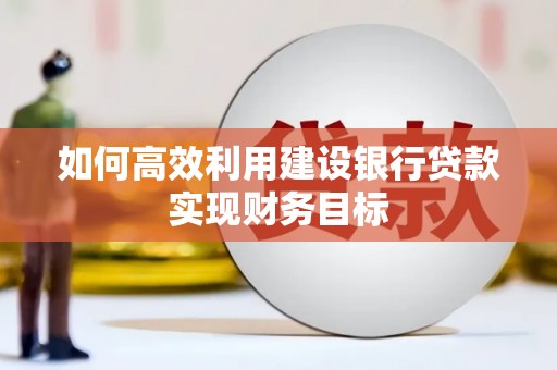 蒙阴如何高效利用建设银行贷款实现财务目标