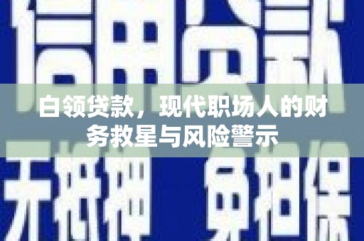 蒙阴白领贷款，现代职场人的财务救星与风险警示