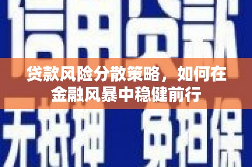 蒙阴贷款风险分散策略，如何在金融风暴中稳健前行