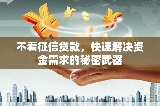 蒙阴不看征信贷款，快速解决资金需求的秘密武器