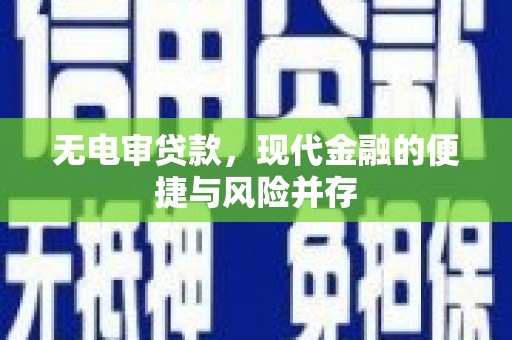 蒙阴无电审贷款，现代金融的便捷与风险并存