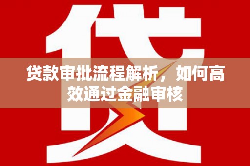 蒙阴贷款审批流程解析，如何高效通过金融审核