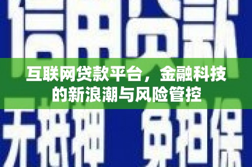 蒙阴互联网贷款平台，金融科技的新浪潮与风险管控