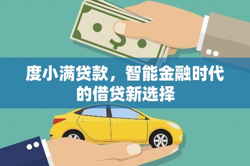 蒙阴度小满贷款，智能金融时代的借贷新选择