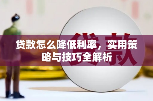 蒙阴贷款怎么降低利率，实用策略与技巧全解析