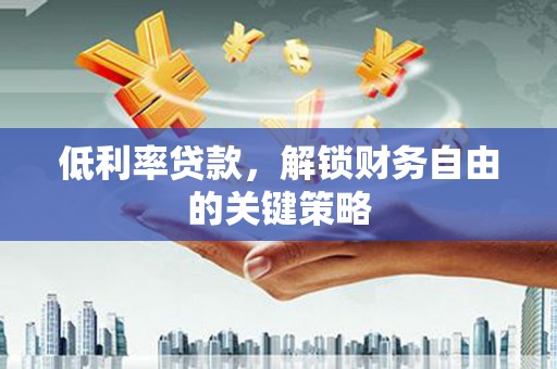 蒙阴低利率贷款，解锁财务自由的关键策略