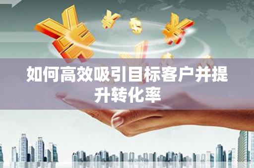 蒙阴如何高效吸引目标客户并提升转化率