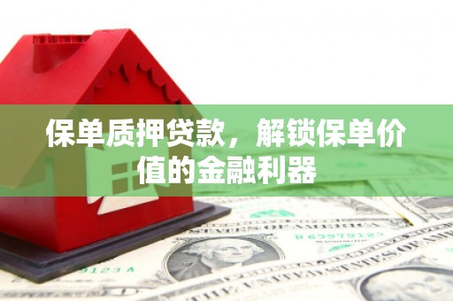 蒙阴保单质押贷款，解锁保单价值的金融利器