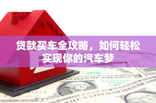 蒙阴贷款买车全攻略，如何轻松实现你的汽车梦