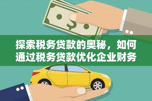 蒙阴探索税务贷款的奥秘，如何通过税务贷款优化企业财务