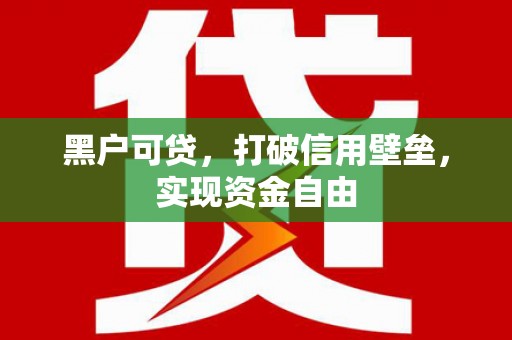 蒙阴黑户可贷，打破信用壁垒，实现资金自由