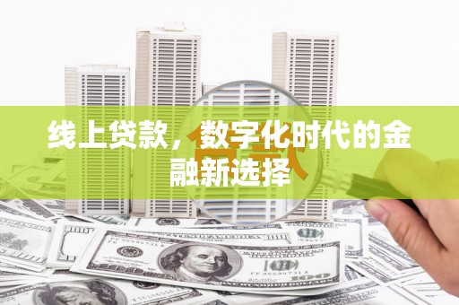 蒙阴线上贷款，数字化时代的金融新选择