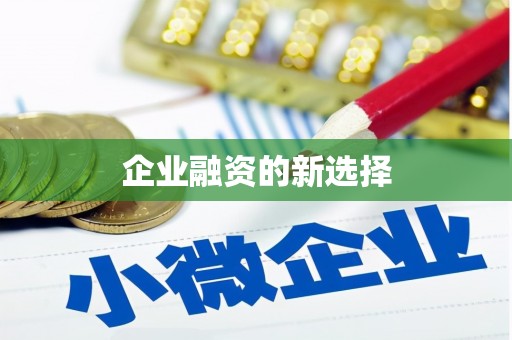 蒙阴企业融资的新选择
