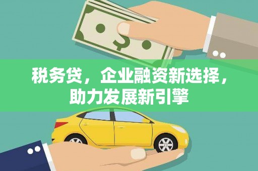 蒙阴税务贷，企业融资新选择，助力发展新引擎