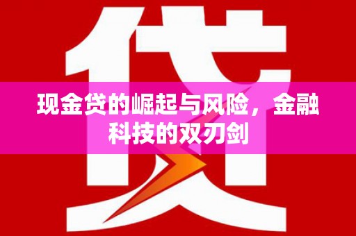 蒙阴现金贷的崛起与风险，金融科技的双刃剑