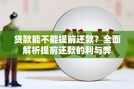 蒙阴贷款能不能提前还款？全面解析提前还款的利与弊