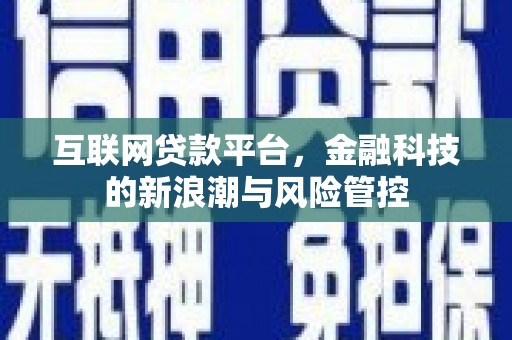 蒙阴互联网贷款平台，金融科技的新浪潮与风险管控
