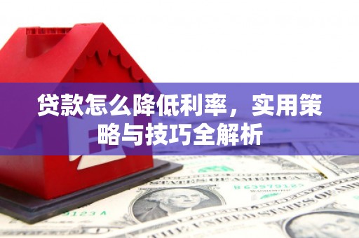 蒙阴贷款怎么降低利率，实用策略与技巧全解析