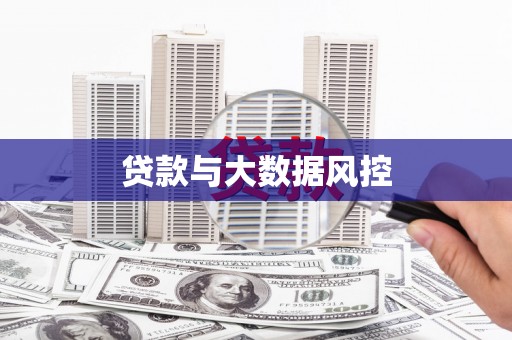 蒙阴贷款与大数据风控