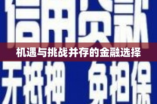 蒙阴机遇与挑战并存的金融选择