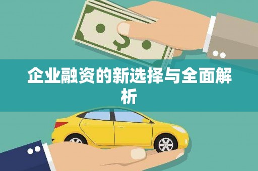 蒙阴企业融资的新选择与全面解析