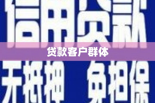 蒙阴贷款客户群体