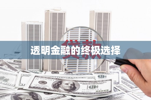 蒙阴透明金融的终极选择