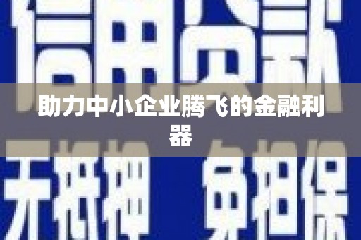 蒙阴助力中小企业腾飞的金融利器