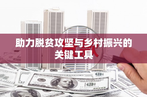 蒙阴助力脱贫攻坚与乡村振兴的关键工具