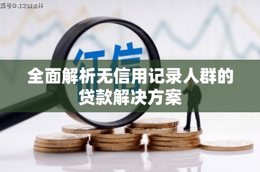 蒙阴全面解析无信用记录人群的贷款解决方案
