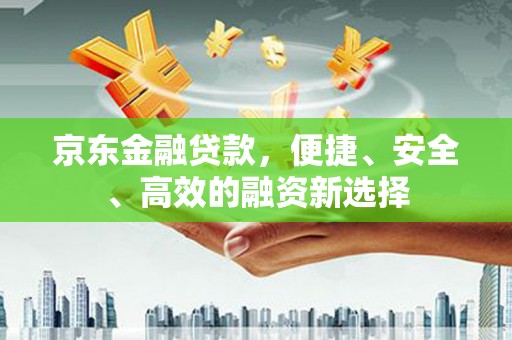 蒙阴京东金融贷款，便捷、安全、高效的融资新选择